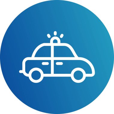 Vektör polis arabası simgesi