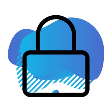 Vektör Kilit düz simgesi