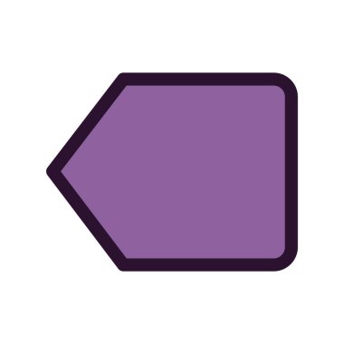 Beyaz arkaplanda sol düz simge