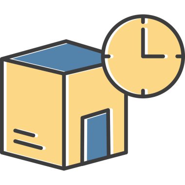 Zaman Simgesinde Vektör Teslimatı 