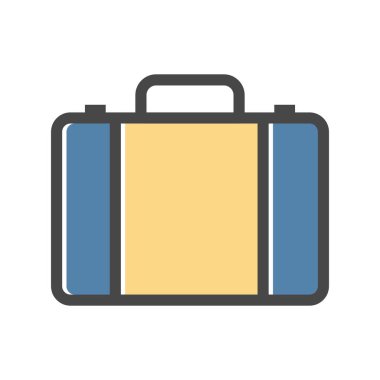 bavul simgesi, vektör çizimi