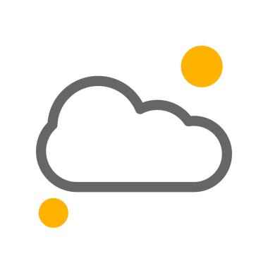 Beyaz arkaplanda düz bulut simgesi