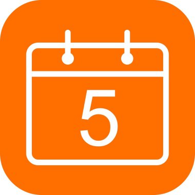 Beyaz arkaplanda vektör takvimi düz simgesi