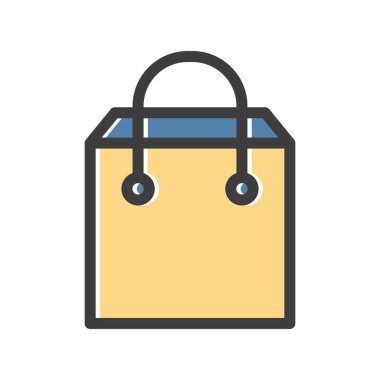 Vektör alışveriş torbası simgesi 