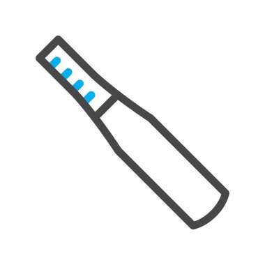 Düz renk diş fırçası simgesi. Temizlik için diş bakımı