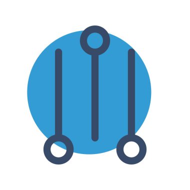 Beyaz arkaplanda vektör dengeli düz simge