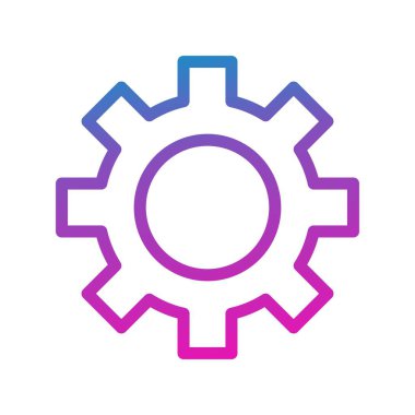 dişli simgesi, vektör çizimi