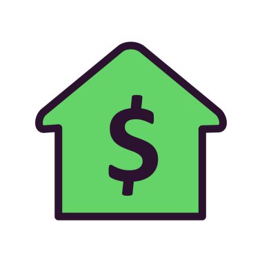 Ev ikonu. vektör illüstrasyonu