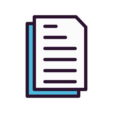 Vektör Belgesi düz simgesi