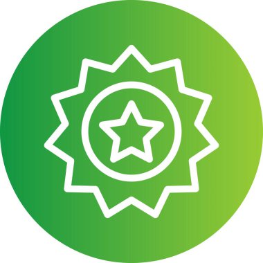  Beyaz arkaplanda vektör ödülü düz simgesi