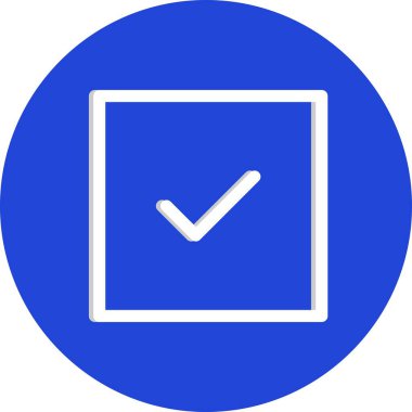  Beyaz arkaplanda düz simge kabul et