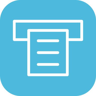 Beyaz arkaplanda düz ATM simgesi