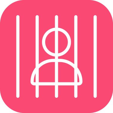 Pembe ve beyaz simgenin vektör illüstrasyonu