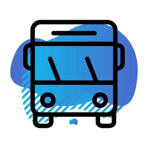 Icono Del Autobús Escolar Vector Ilustración — Vector de stock