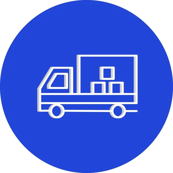 Vektor Delivery Truck Symbol — Stockvektor