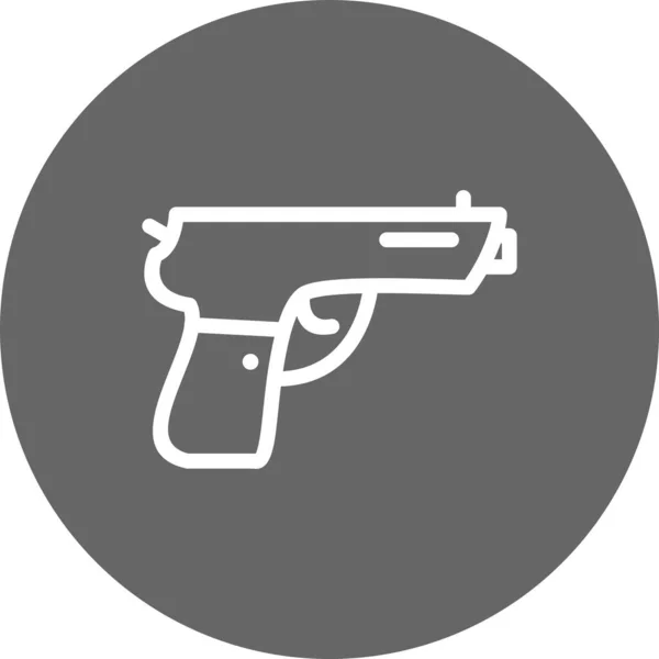 Icône Plate Vector Gun — Image vectorielle