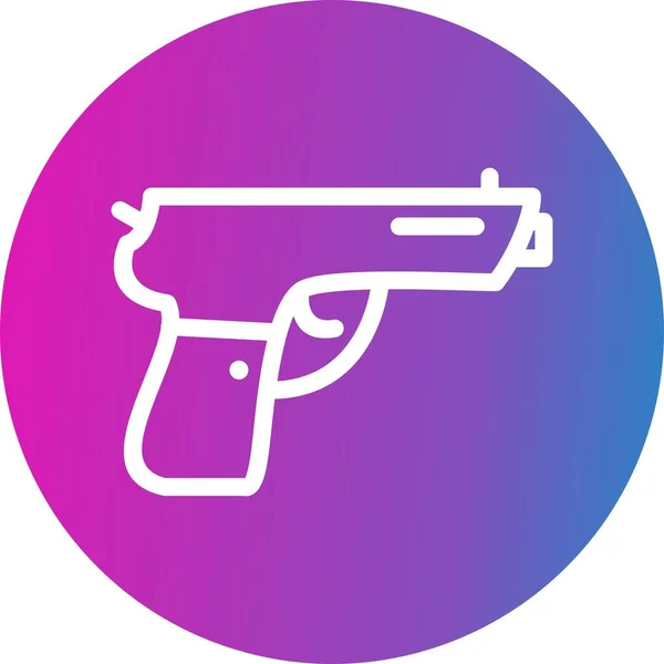 Icône Plate Vector Gun — Image vectorielle