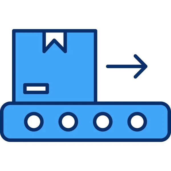 Ikona Wektora Linii Logistycznej Dostawy — Wektor stockowy