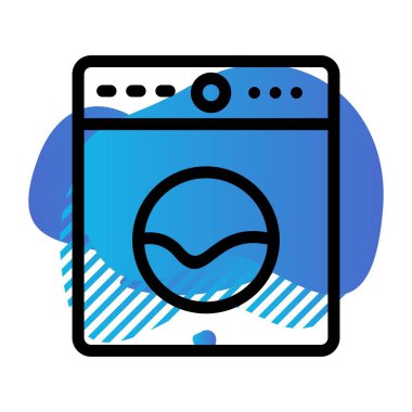 Çamaşır makinesi vektör simgesi