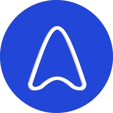  Yukarıdaki Ok vektörü simgesi 