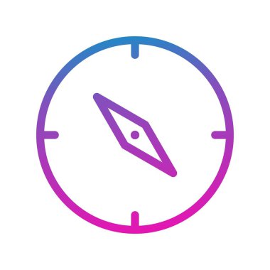 Pusula vektör simgesi. Navigasyon sembolü. seyahat ve seyahat teması. izole tasarım.