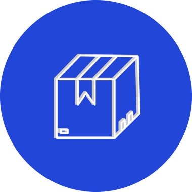 Basit mavi ve beyaz simgenin vektör illüstrasyonu