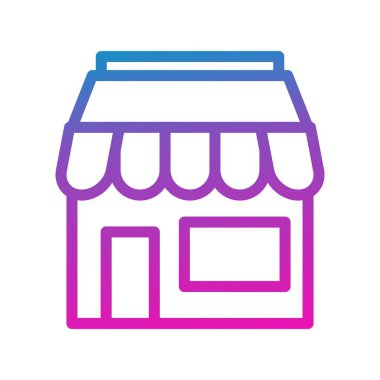 Dükkan ikonu. vektör illüstrasyonu