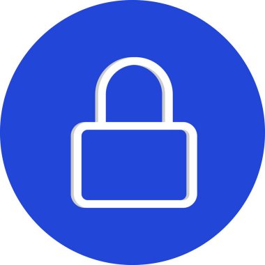 Beyaz arkaplanda düz simge kilitle