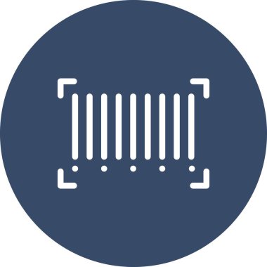  Beyaz arkaplandaki vektör Barkod düz simgesi