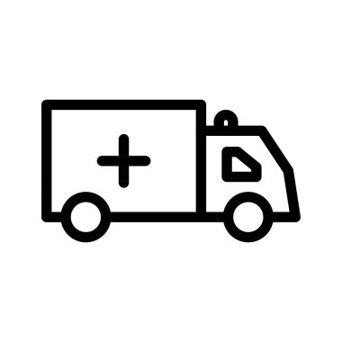 ambulans hattı simgesi, vektör illüstrasyonu