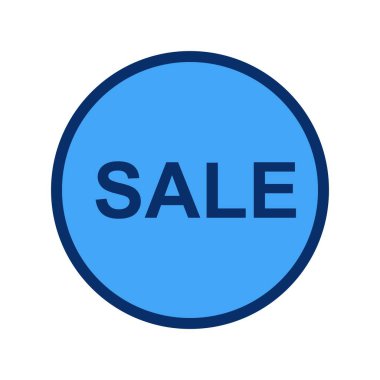 Beyaz arkaplanda vektör satışı simgesi