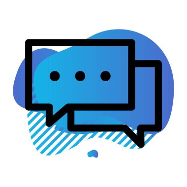 vektör Sohbeti düz simgesi