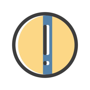 Beyaz arkaplanda vektör bilgisi düz simgesi