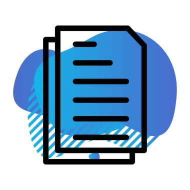 belge simgesi vektör illüstrasyonu