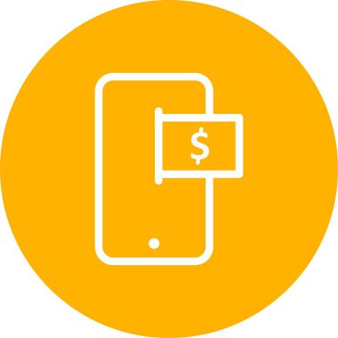 Vektör Mobil bankacılık simgesi 