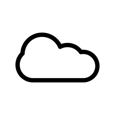 vektör Bulut düz simgesi