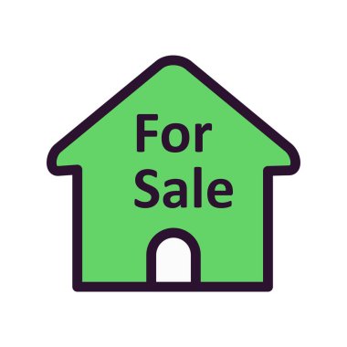 Beyaz arkaplanda vektör satışı simgesi