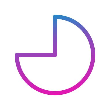 Beyaz arkaplan üzerindeki Graph düz simgesi