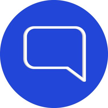 Beyaz arkaplanda Chat düz simgesi