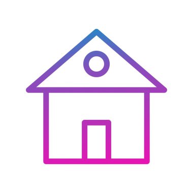 Beyaz arka planda izole edilmiş siyah renkli ev simgesi. vektör illüstrasyonu