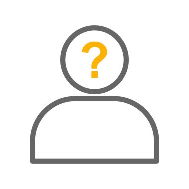 Vektör şüpheli düz simgesi