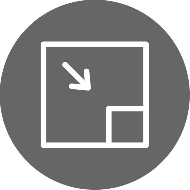 Beyaz arkaplan üzerindeki düz simgeyi büyüt