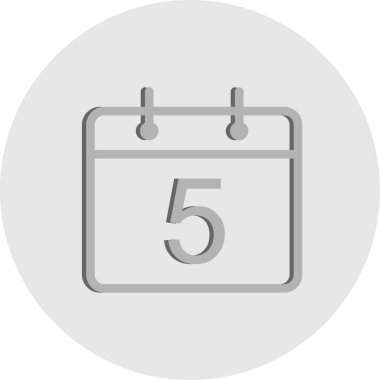 Beyaz arkaplanda vektör takvimi düz simgesi