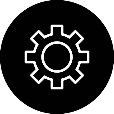 dişli düz vektör simgesi