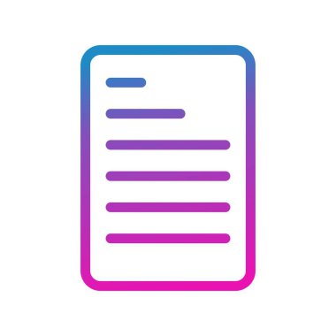 Kağıt Belgesi Simgesi Vektör illüstrasyonu