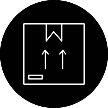 Bir nakliye ve teslim işaretinin vektör simgesi