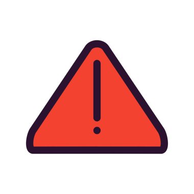 Beyaz arkaplanda Tehlikeli düz simge