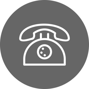 Telefon vektör simgesi. retro biçim sembolü.