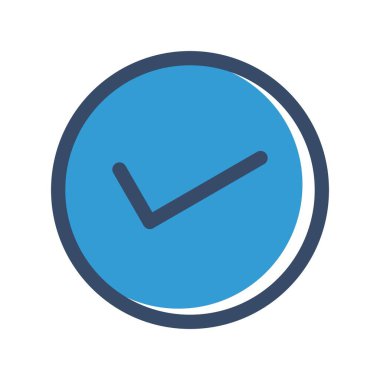 Beyaz arkaplanda düz simge kabul et