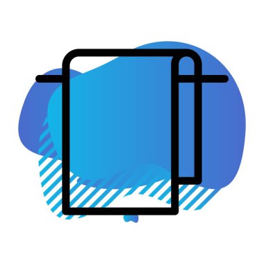 Beyaz arkaplanda Havlu düz simgesi